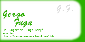 gergo fuga business card